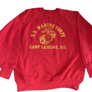 Vintage 80s United States Marine Corps USMC Sweatshirt Raglan